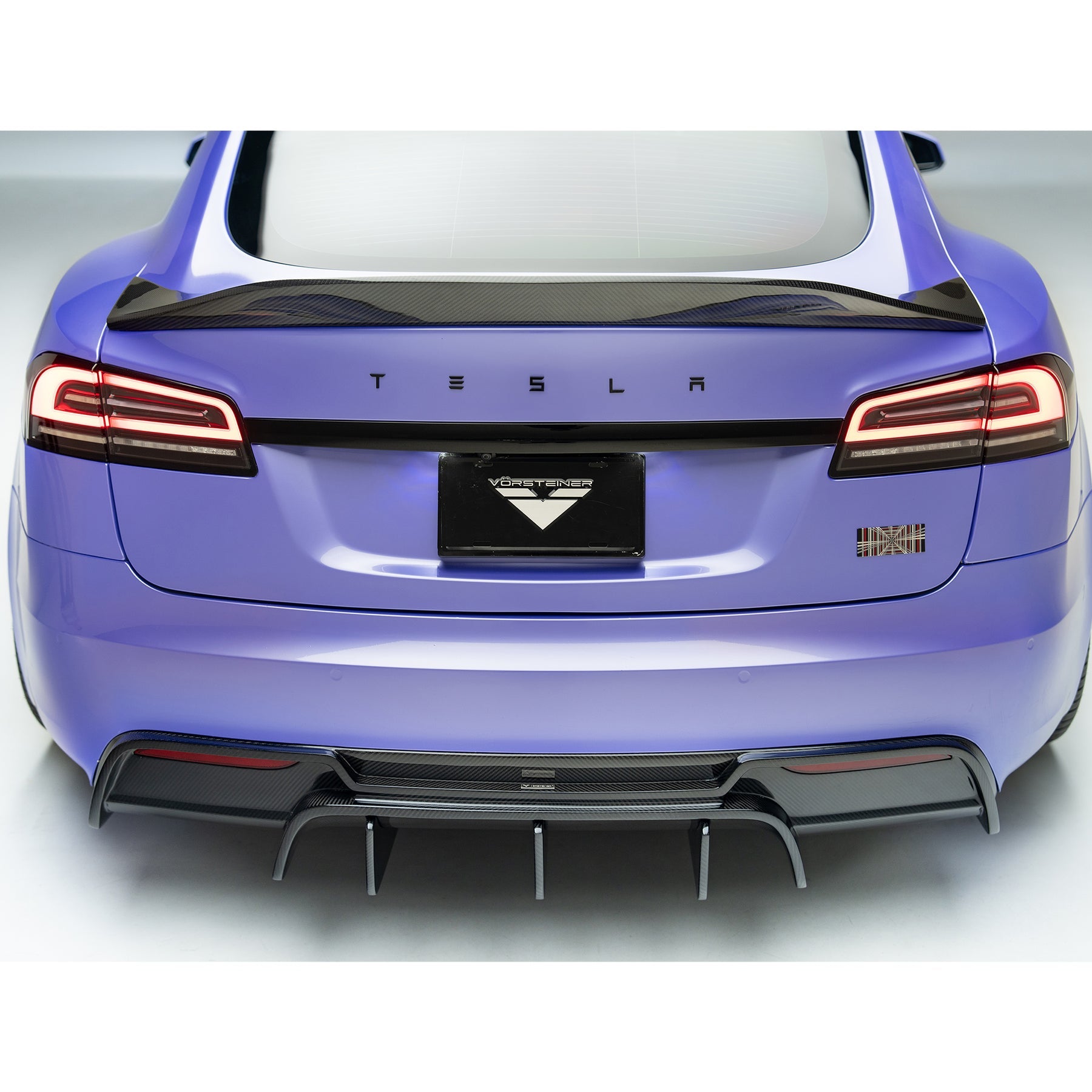 Vorsteiner TEV3060 VRS Tesla Model S Plaid Aero Decklid Spoiler Carbon Fiber PP 2x2 Glossy | ML Performance