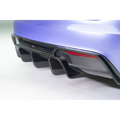 Vorsteiner TEV3040 VRS Tesla Model S Plaid Aero Rear Diffuser Carbon Fiber PP 2x2 Glossy | ML Performance