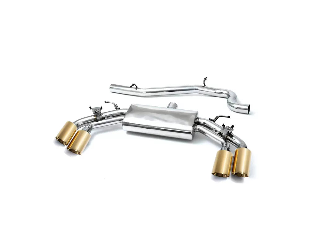 Valvetronic Exhaust System Volkswagen Tiguan R 2.0 TFSI 2020+ with Gold Tips | ML Performance Car Parts