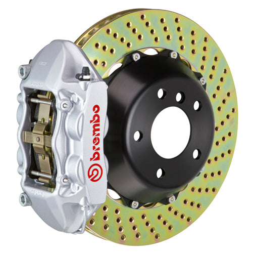 Brembo 2P-.8048A 4-Piston Monobloc Calipers  345x28mm (13.6") 2-Piece Discs Brake Disc (Rear)