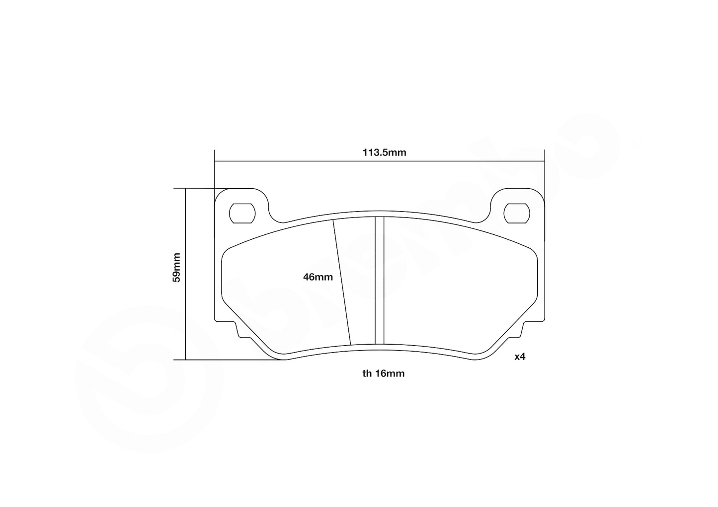 Brembo 07.B315.32-HP2 | HP2 Brake Pads