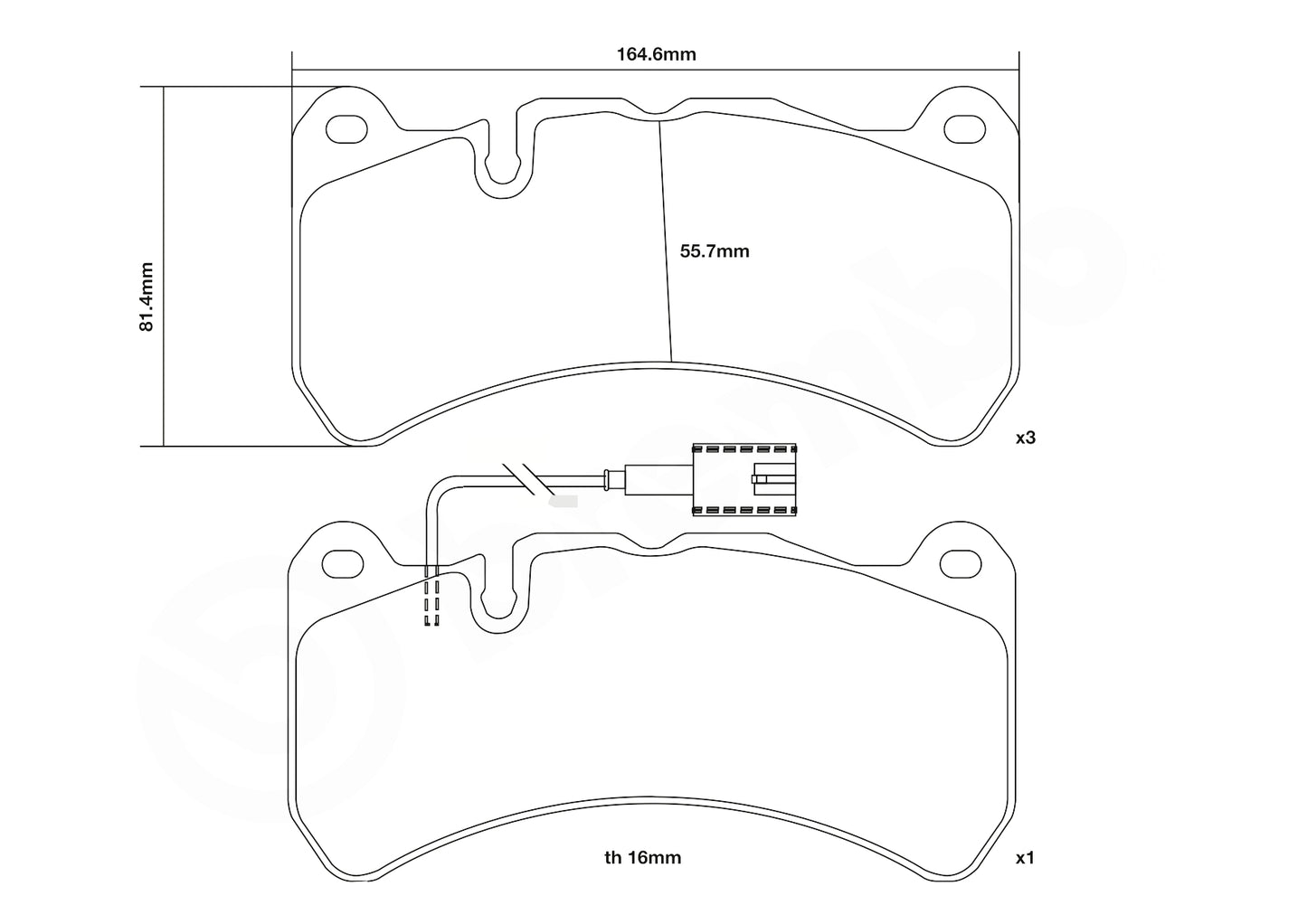 Brembo 07.B314.63-HP2 | HP2 Brake Pads