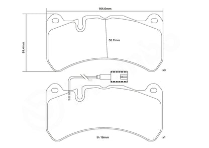 Brembo 07.B314.63-HP2 | HP2 Brake Pads