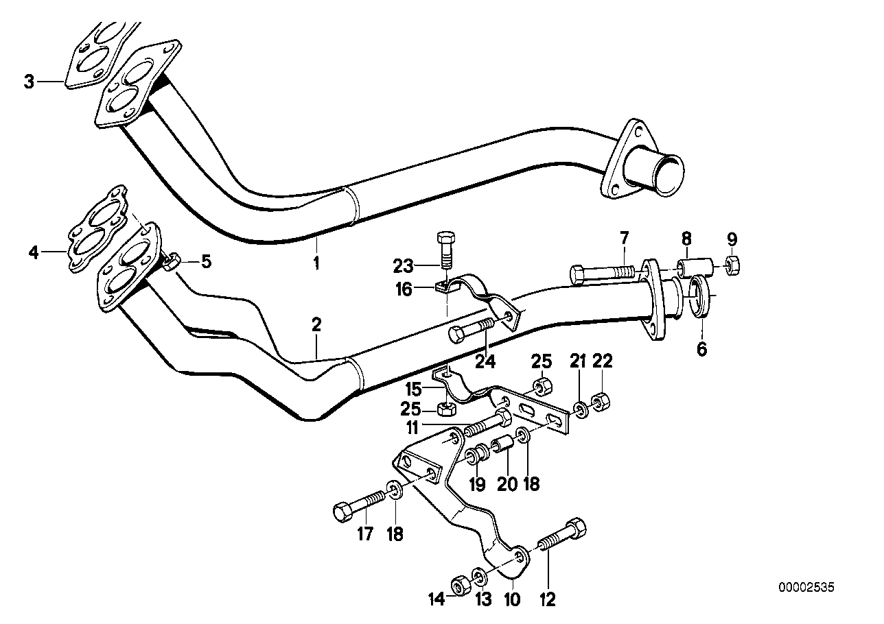 Genuine BMW 18111245313 E21 Exhaust Pipe