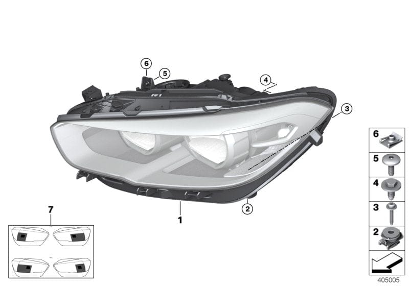 Genuine BMW 63117414147 Headlight, Led, Ahl, Left | ML Performance UK Car Parts