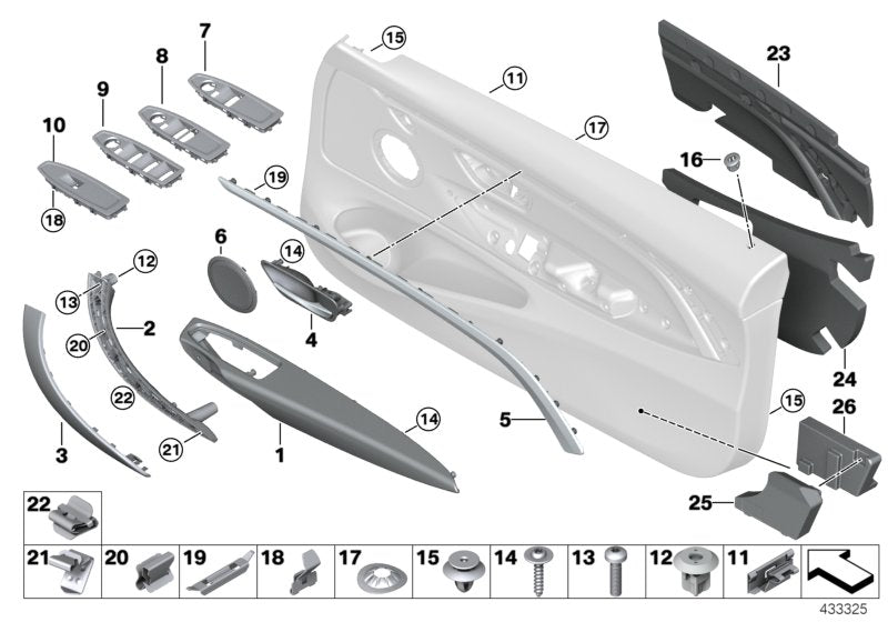 Genuine BMW 51417365351 Cover, Switch, Power Window, Driver Side OYSTER | ML Performance UK Car Parts