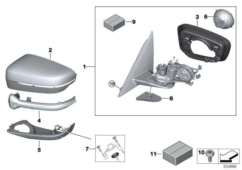 Genuine BMW 51167418819 Housing Lower Section, Left SHADOW-LINE | ML Performance UK Car Parts