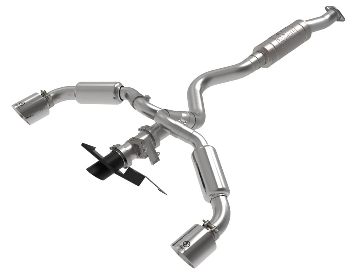 Gemini XV 3 to 2-1/2 IN 304 Stainless Steel Cat-Back Exhaust w/ Cut-Out Polished | ML Performance Car Parts