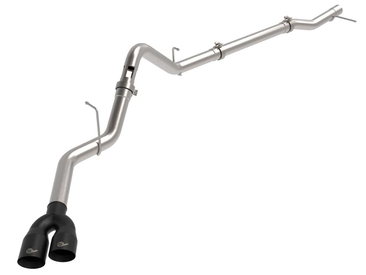 Rebel XD Series 3 IN 304 Stainless Steel DPF-Back Exhaust w/Dual Black Tips | ML Performance Car Parts