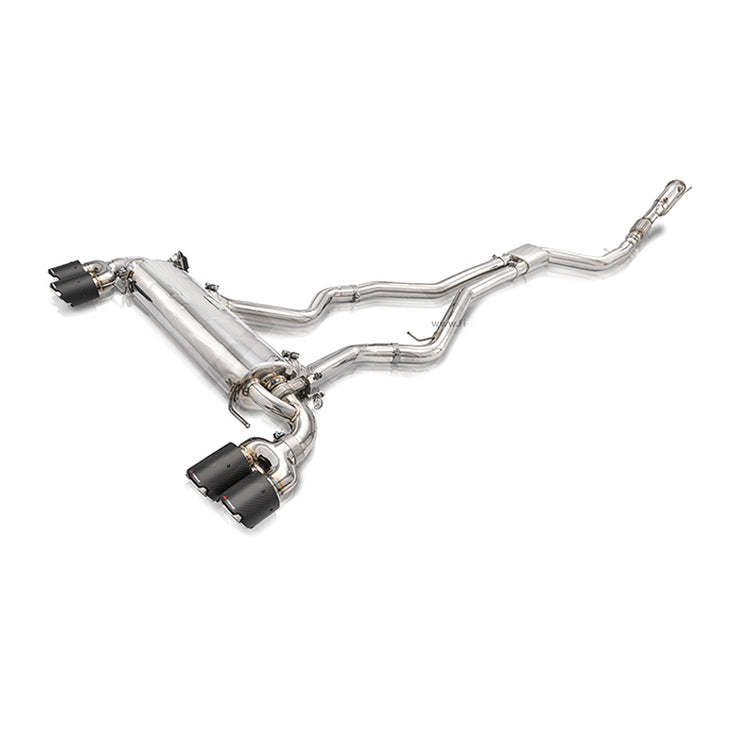 Valvetronic Exhaust System for BMW G42 M240i 3.0T B58 2022+ (with Quad Silver Tips) | ML Performance Car Parts