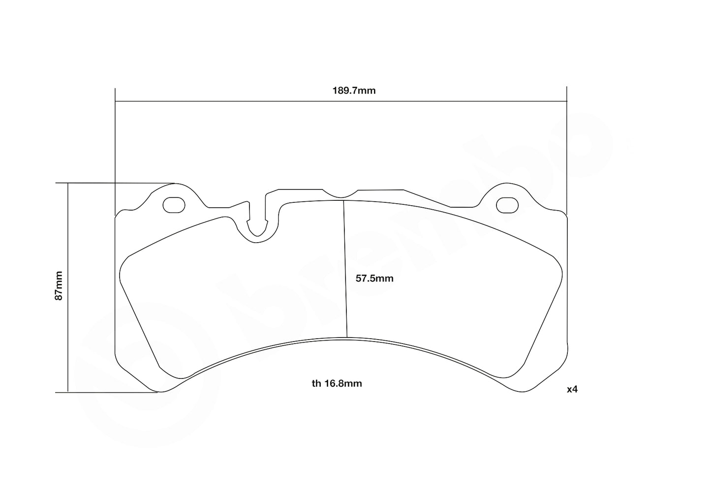 Brembo 07.B314.59-HP2 | HP2 Brake Pads