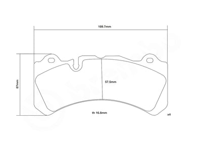 Brembo 07.B314.59-HP2 | HP2 Brake Pads