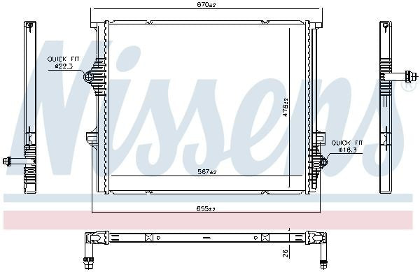 Nissens 606397 Engine Radiator