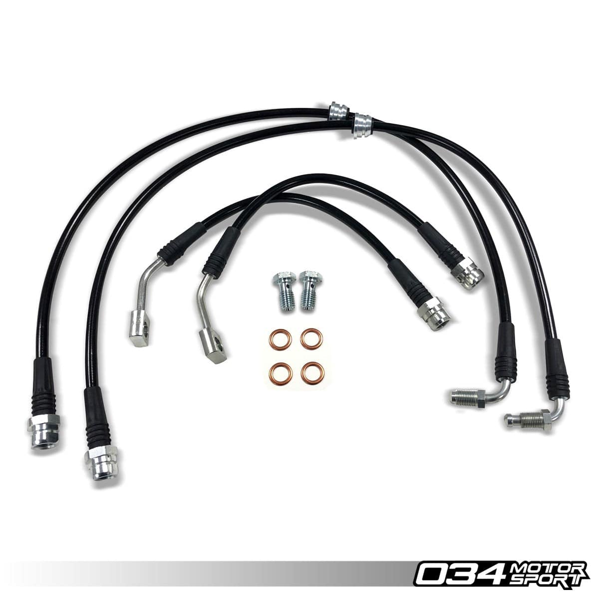 034Motorsport Audi Stainless Steel Braided Brake Line Kit, 8S/8V.5 (TTRS & RS3) - ML Performance