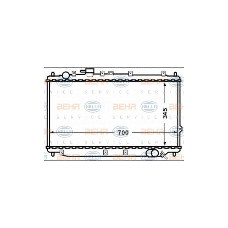 Hella 8MK 376 769-031 Engine Radiator For Kia Shuma