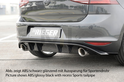 Rieger 00059562 VW Mk7 Golf GTI Rear Diffuser - V6-Look 1 | ML Performance UK Car Parts