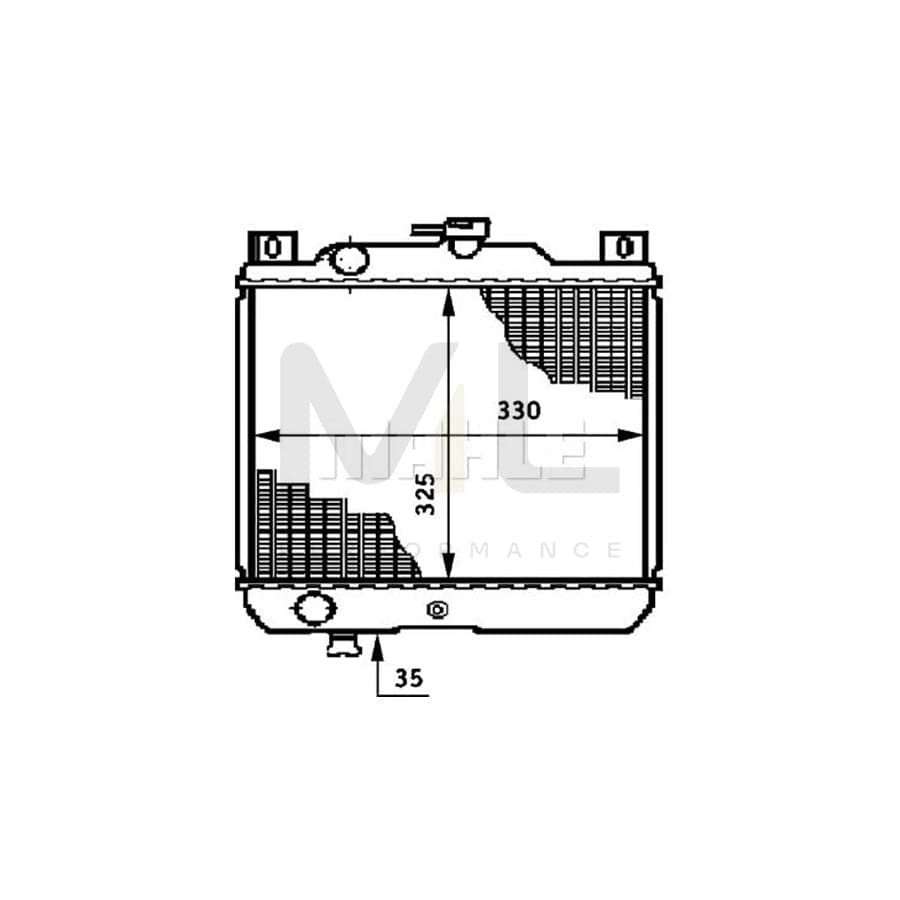 MAHLE ORIGINAL CR 651 000S Engine radiator for SUZUKI SWIFT Brazed cooling fins, Manual Transmission | ML Performance Car Parts