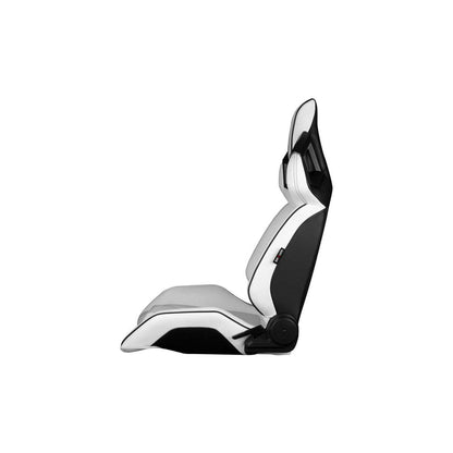 BRAUM Alpha-X Series Sport Reclinable Seats (White Leatherette Black Inserts) – Priced Per Pair