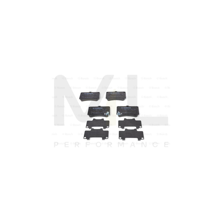 Bosch 0986461141 Brake Pad Set With Acoustic Wear Warning, With Anti-Squeak Plate BP590 | ML Performance Car Parts