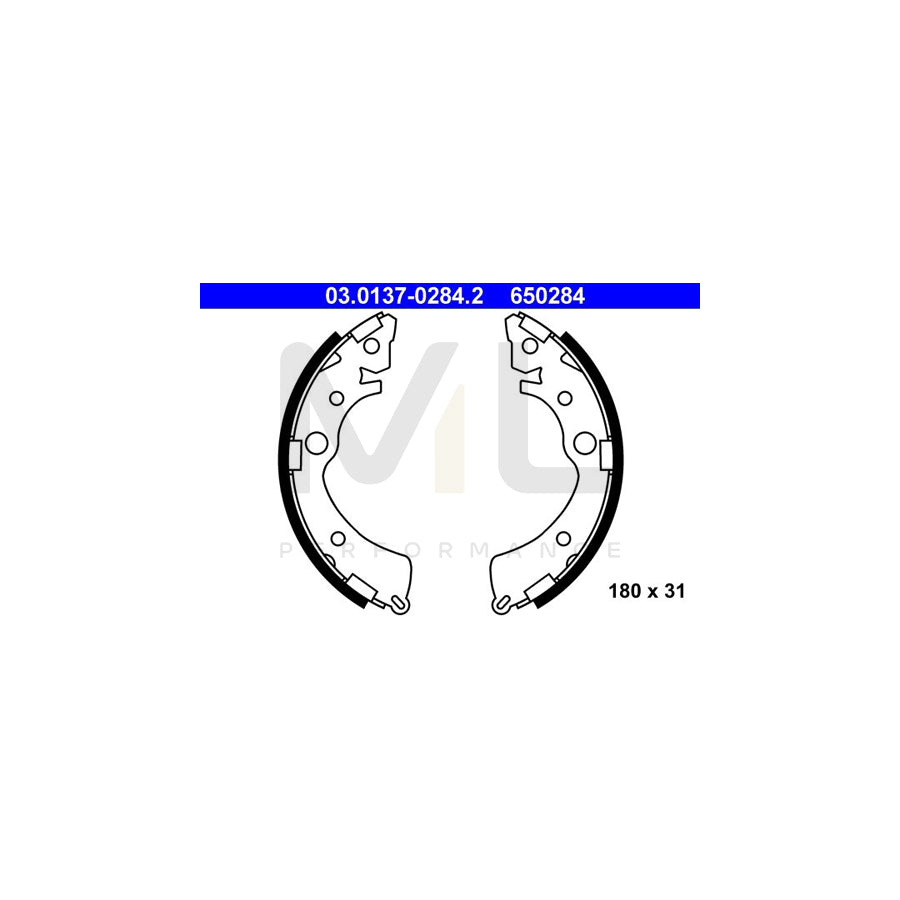 ATE 03.0137-0284.2 Brake Shoe Set | ML Performance Car Parts