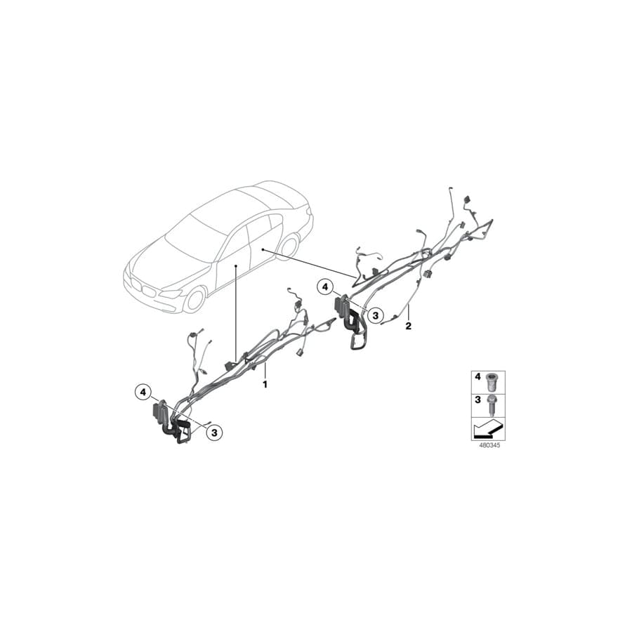 Genuine BMW 61129302932 F01 F02 Driver's Side Door Cable Harness (Inc. 730Ld, 750LiX 4.0 & 740d) | ML Performance UK Car Parts