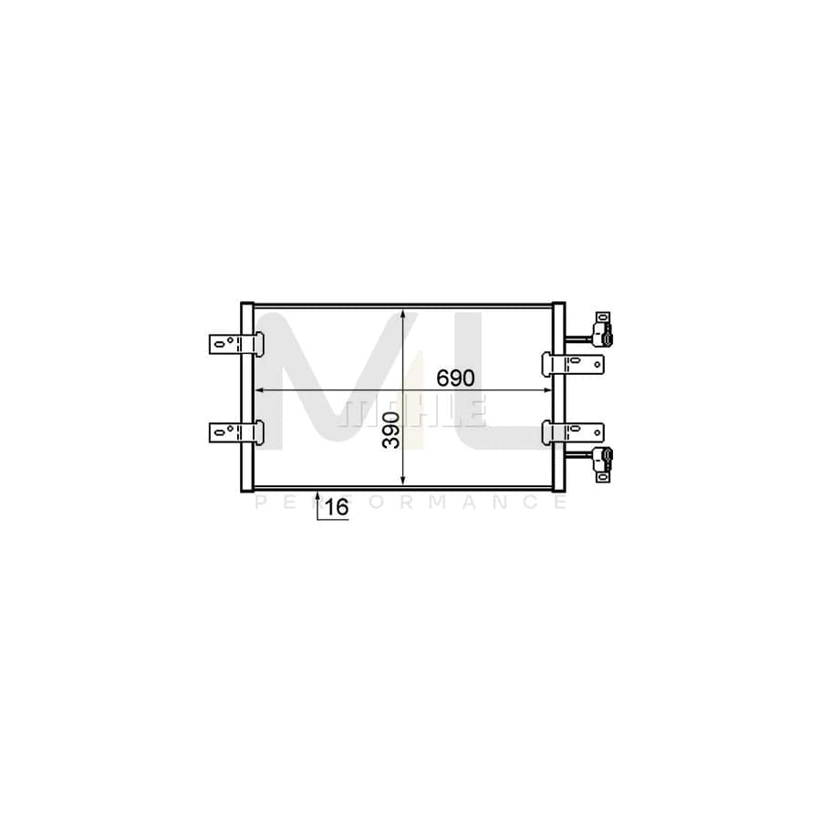 MAHLE ORIGINAL AC 723 000P Air conditioning condenser without dryer | ML Performance Car Parts