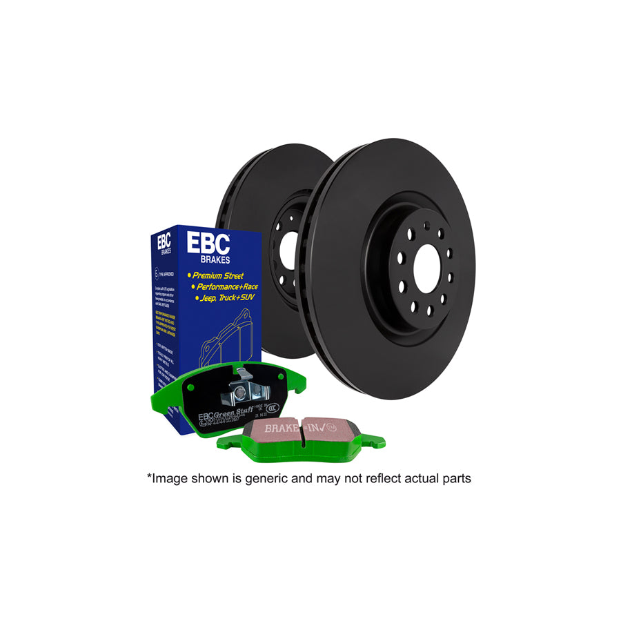 EBC PD01KF1638 Ford EcoSport Greenstuff Front Brake Pad & Plain Disc Kit  1 | ML Performance UK Car Parts