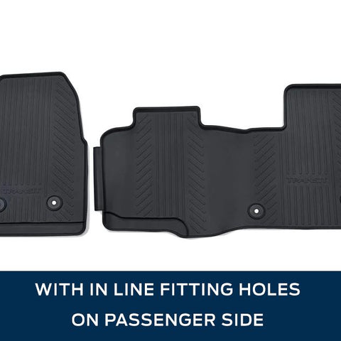 GENUINE FORD 2113381 TRANSIT AND TRANSIT CUSTOM FRONT RUBBER FLOOR MATS BLACK WITH LOGO 6 SPEED AUTOMATIC ONLY | ML Performance UK