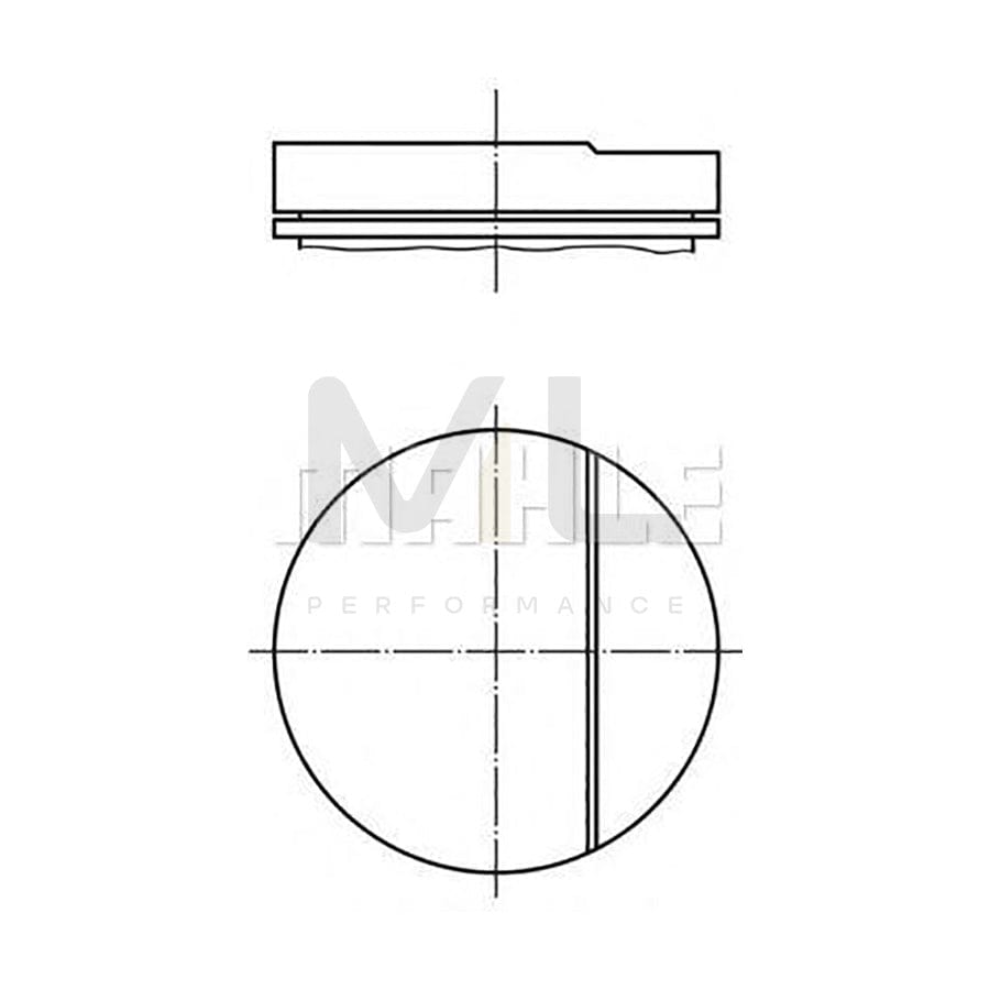 MAHLE ORIGINAL 002 39 02 Piston 87 mm, with piston rings | ML Performance Car Parts