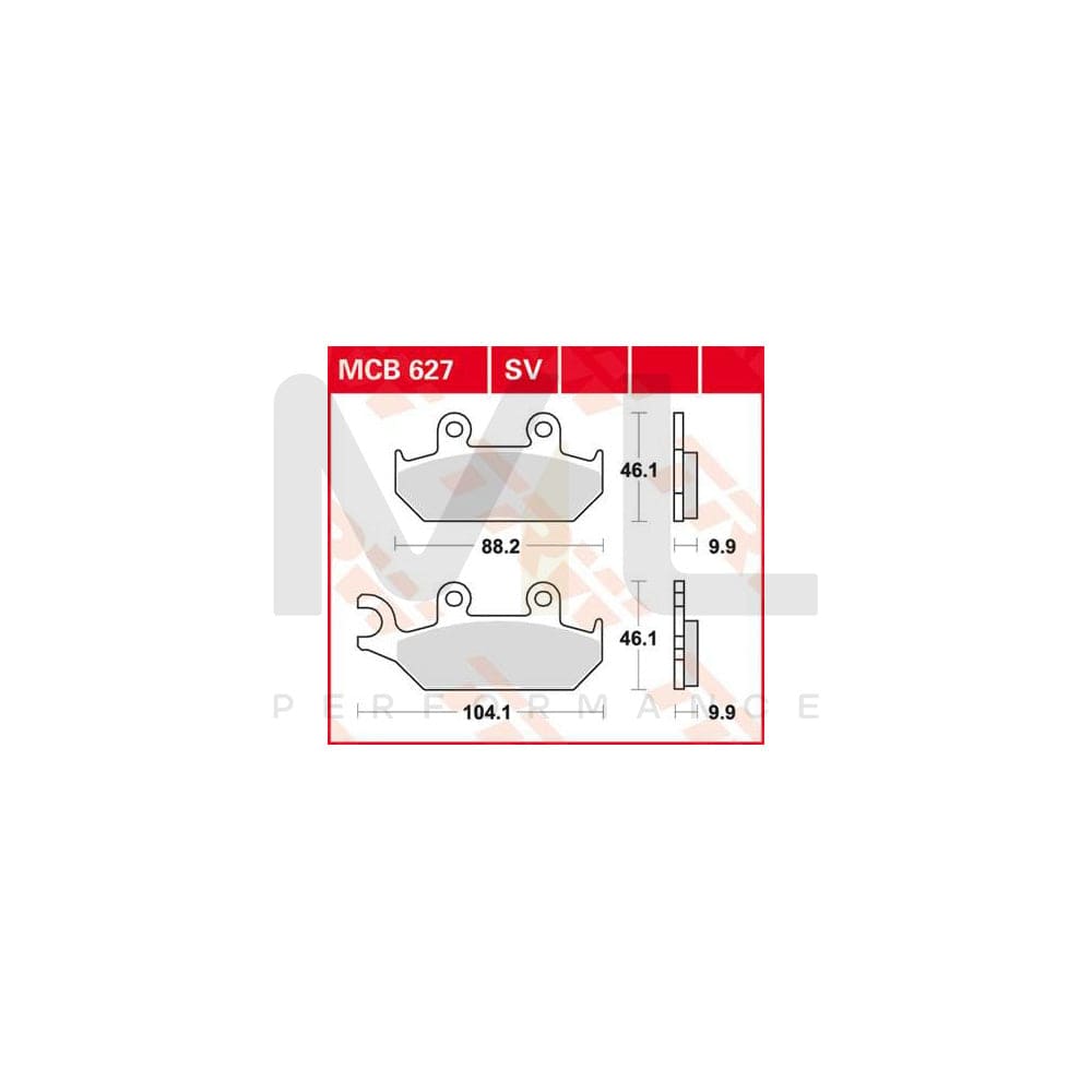 TRW Organic Allround Mcb627 Brake Pad Set | ML Performance Car Parts