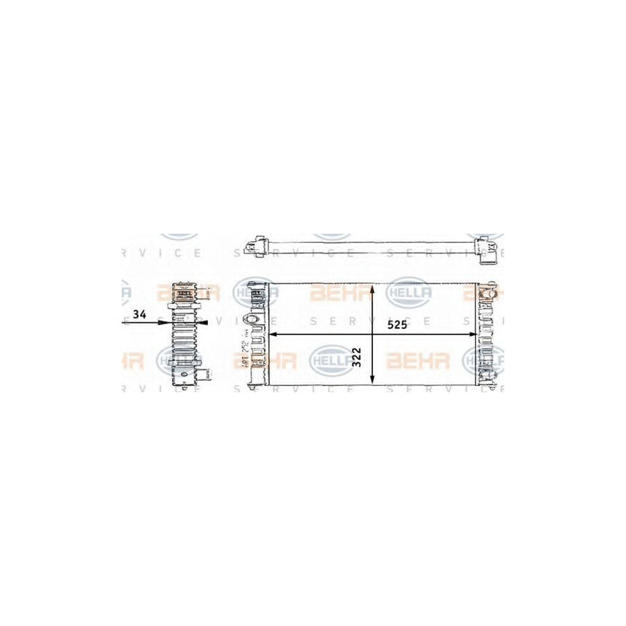 Hella 8MK 376 713-724 Engine Radiator