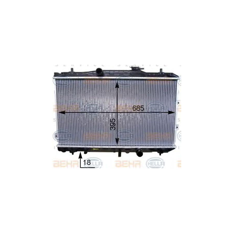 Hella 8MK 376 768-711 Engine Radiator For Kia Cerato Saloon (LD)