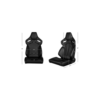 BRAUM Orue Series Racing Seats (Black Leatherette) – Pair