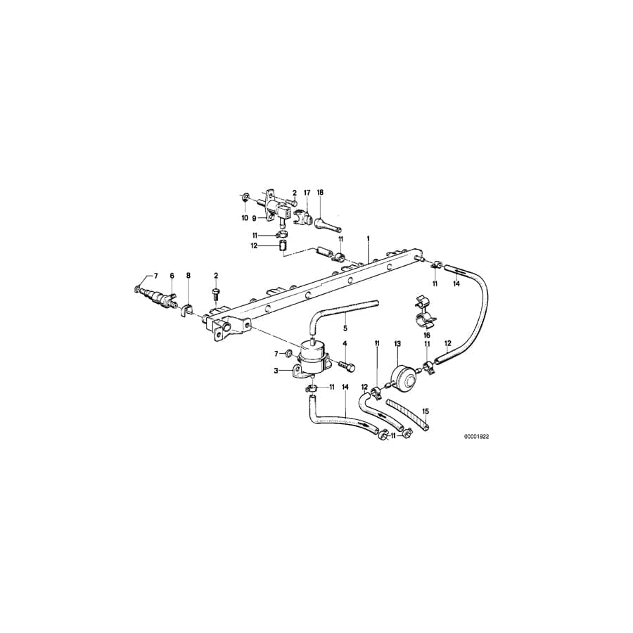 Genuine BMW 11641740189 E24 E23 E28 Disturbed Air Valve Set D=3,0mm (Inc. 728i, M535i & 732i) | ML Performance UK Car Parts