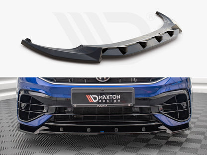 Maxton Design VW-TI-2F-R-FD2T Front Splitter V.2 VW Tiguan R / R-line MK2 Facelift (2020-) | ML Performance UK Car Parts