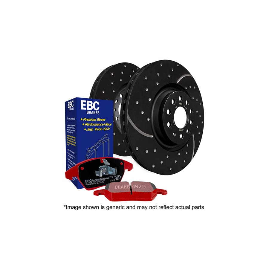 EBC PD12KF167 Lexus LS400 (XF20) Redstuff Front Brake Pad & GD Disc Kit 1 | ML Performance UK Car Parts