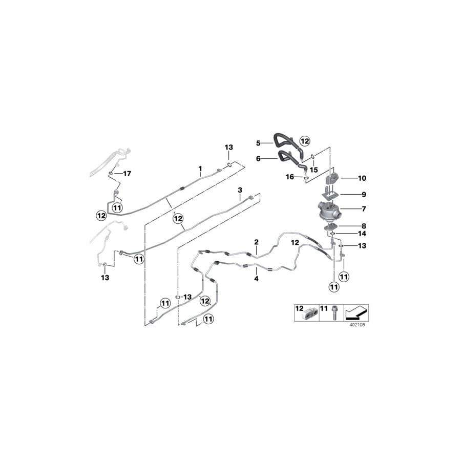 Genuine BMW 64119162114 F01 F04 G12 Flange (Inc. 740LdX, 760Li & ALPINA B7LX) | ML Performance UK Car Parts