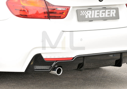 Rieger 00088070 BMW 4 Series F32 F33 F36 Rear Diffuser 2 | ML Performance UK Car Parts