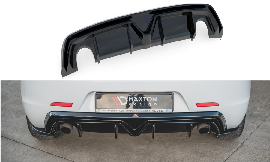 Maxton Design AL-GU-1F-RS1TO_O Rear Valance Alfa Romeo Giulietta (Facelift) Dual Exhaust | ML Performance UK Car Parts