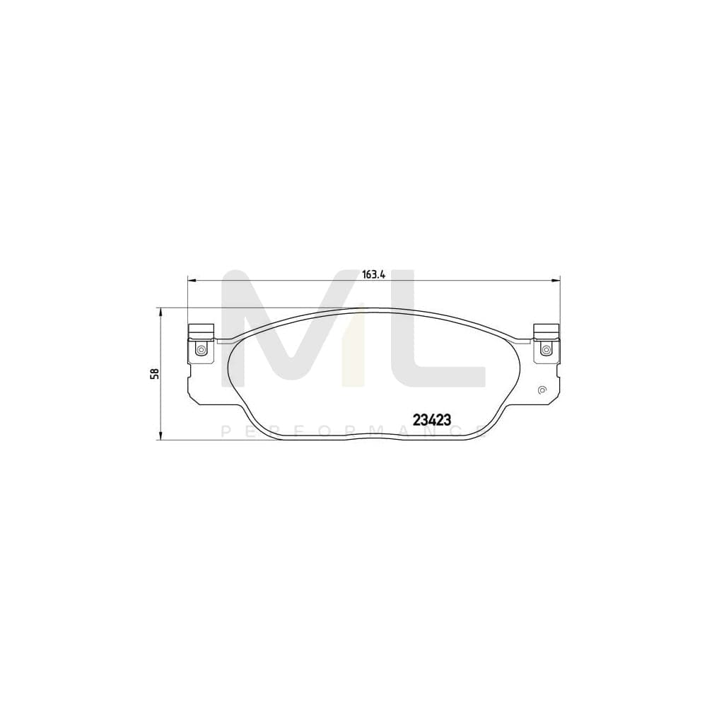 Brembo P 36 012 Brake Pad Set Excl. Wear Warning Contact, With Brake Caliper Screws | ML Performance Car Parts