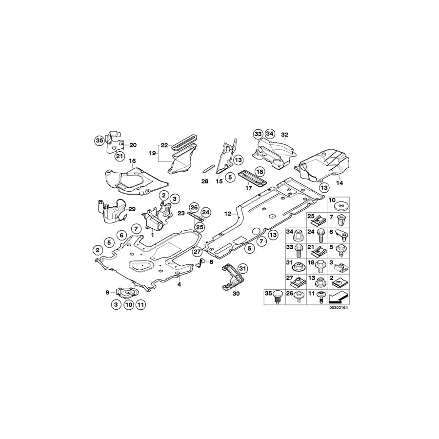 Genuine BMW 51717152822 E60 E64 Bracket Underfloor Panelling, Right (Inc. 535d) | ML Performance UK Car Parts