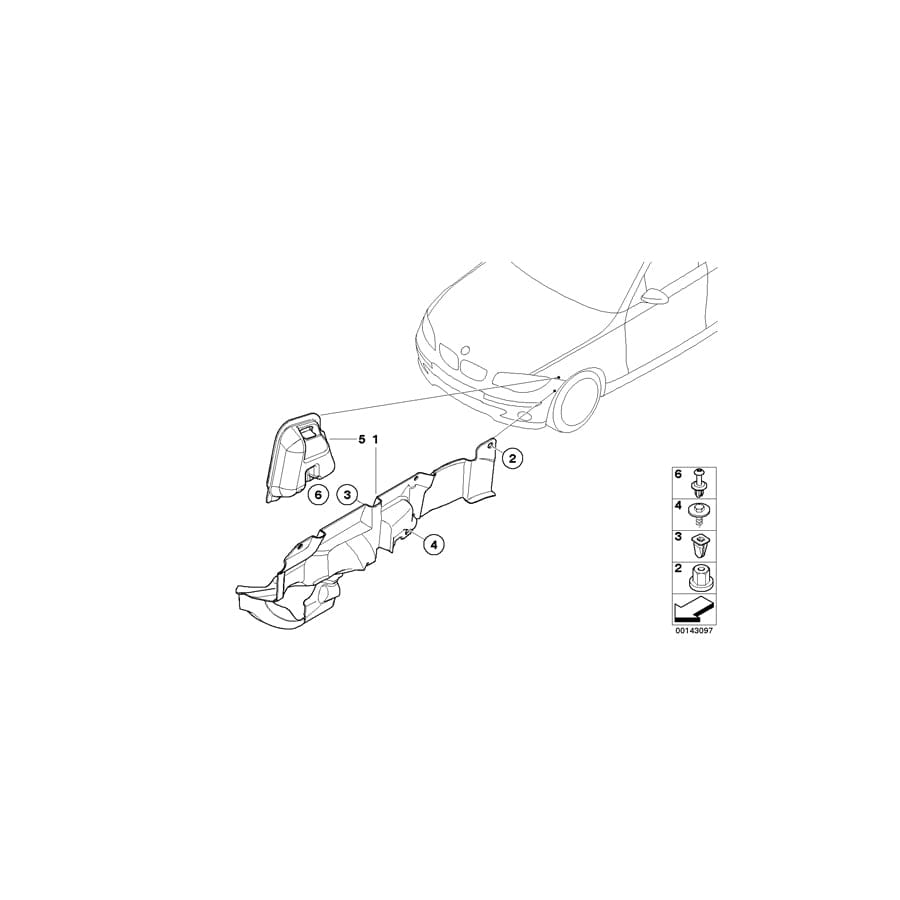 Genuine BMW 51717131711 E91 E82 E93 Diesel Encapsulation, Front Left (Inc. 318d) | ML Performance UK Car Parts