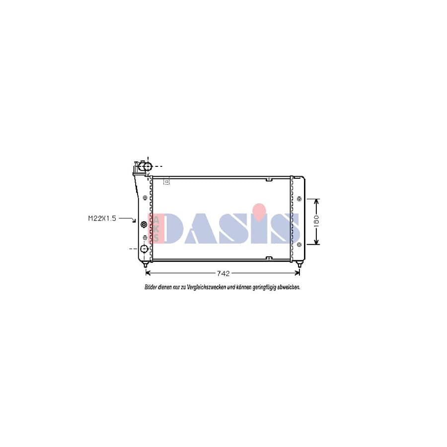 AKS Dasis 330130N Engine Radiator For Seat Toledo I Hatchback (1L) | ML Performance UK