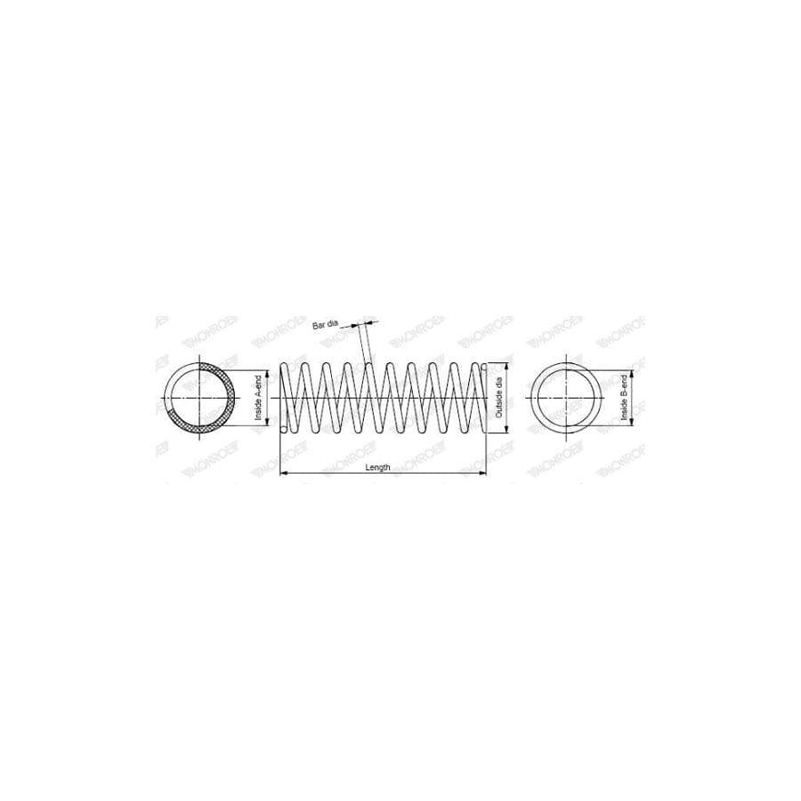 Monroe SP0413 Coil Spring Suitable For Mercedes-Benz 190 (W201)