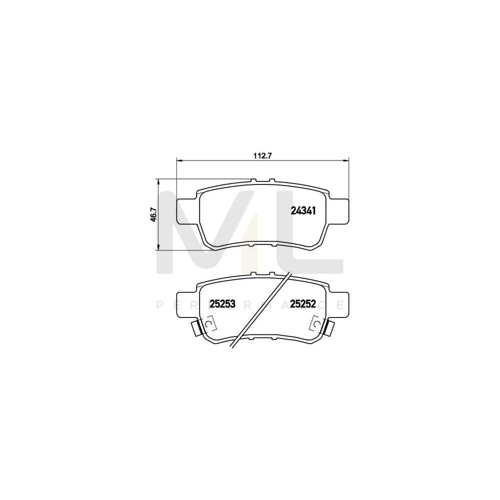 Brembo P 28 062 Brake Pad Set With Acoustic Wear Warning | ML Performance Car Parts