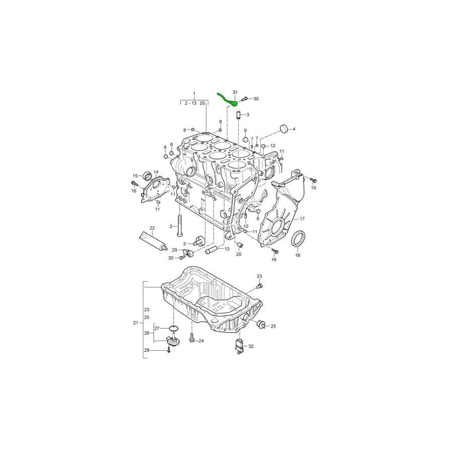 Genuine Porsche Crankcase Knock Sensor Porsche 955 Cayenne | ML Performance UK Car Parts