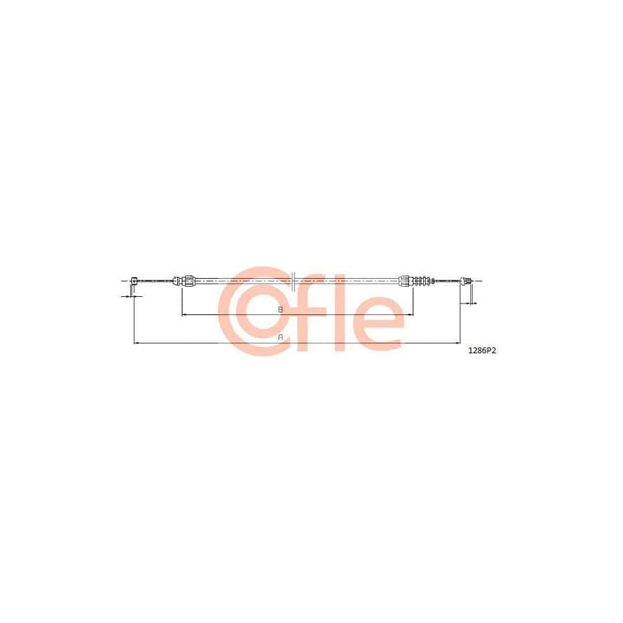 Cofle 1286P2 Bonnet Cable For Fiat Punto