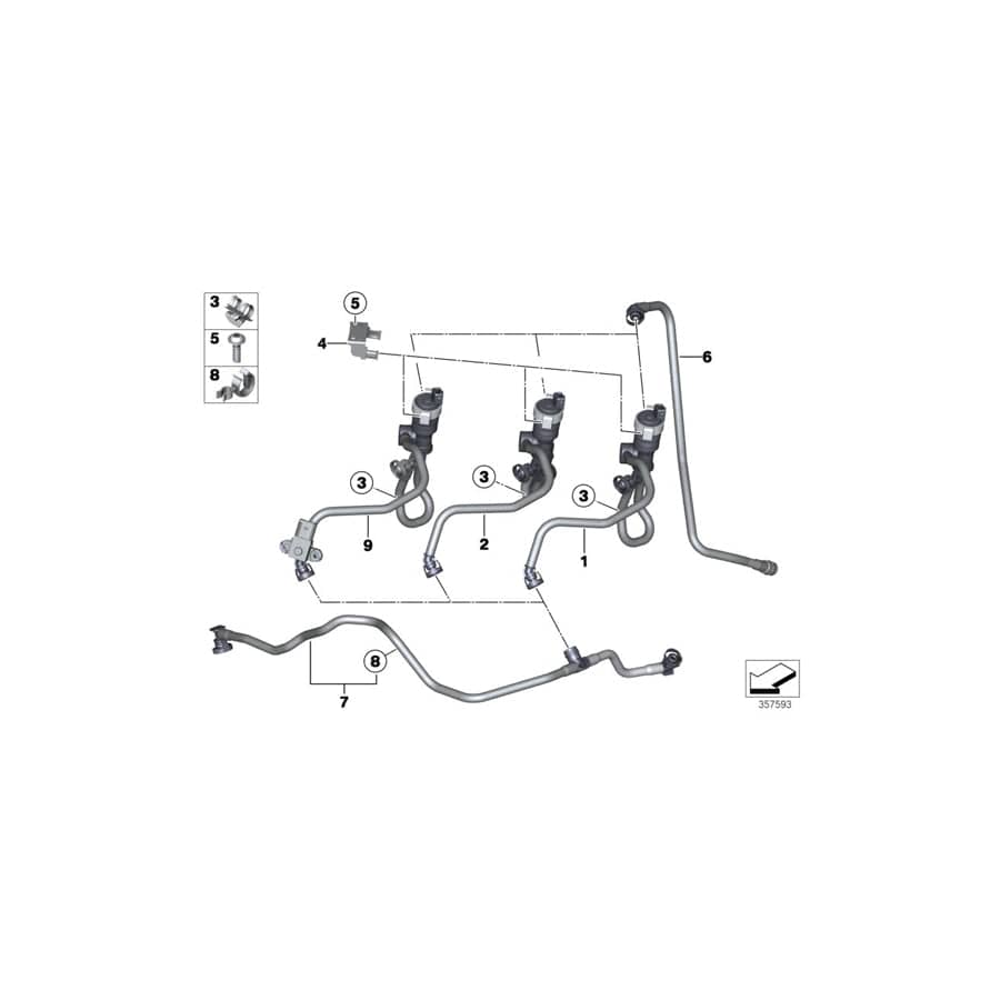 Genuine BMW 13907636129 F25 F26 Fuel Tank Breather Line (Inc. X3) | ML Performance UK Car Parts