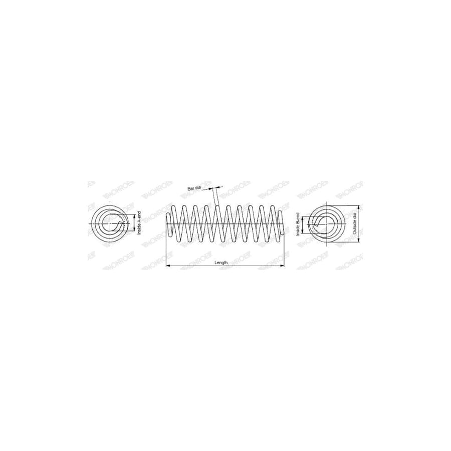 Monroe SP3531 Coil Spring For Fiat Stilo Multi Wagon (192)