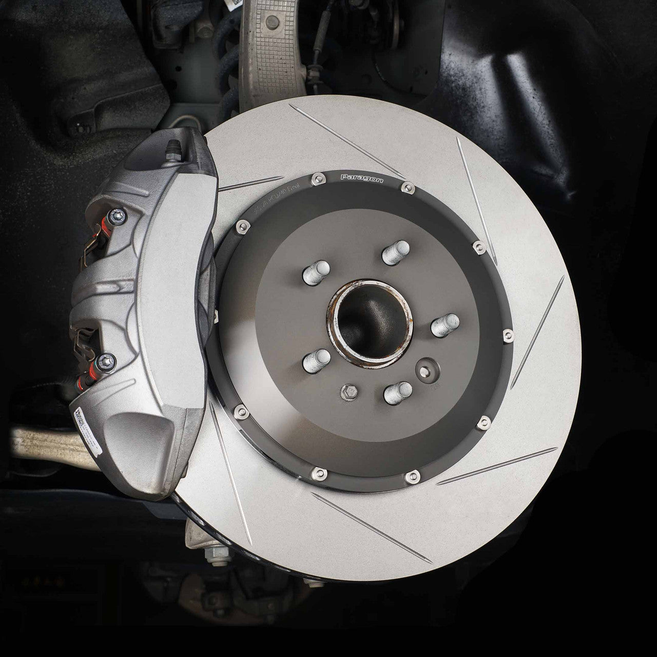 Paragon 2-Piece Brake Discs Front Pair 385mm x 28mm (15.16" x 1.10") - Tesla Model 3 AWD Performance / Model Y - Larger Rotor